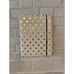 kate spade Tan and Gold Notebook Elegant Office Accessory